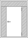 Дверь фрамуга с трёх сторон