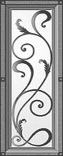 Образец кованой вставки для входной двери №1