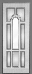 Образец стеклянной вставки для входной двери №6