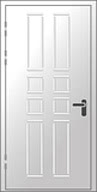 Линейный рисунок для одностворчатой металлической двери №10