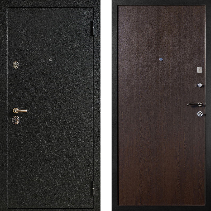 Дверь трёхконтурная порошок и ламинат ЛД-740 графит/венге